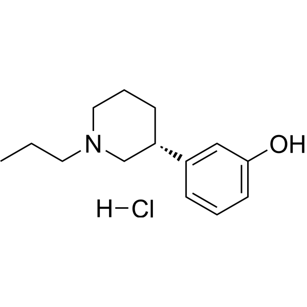 R(+)-3-(3-HYDROXYPHENYL)-N-PROPYLPIPERIDINE HYDROCHLORIDE structure