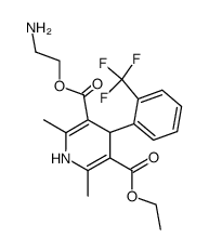 2-aminoethyl ethyl 2,6-dimethyl-4-(2-trifluoromethyl)phenyl-1,4-dihydropyridine-3,5-dicarboxylate结构式