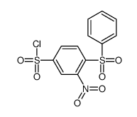 4-(benzenesulfonyl)-3-nitrobenzenesulfonyl chloride Structure