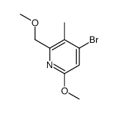 4-bromo-6-methoxy-2-(methoxymethyl)-3-methylpyridine结构式