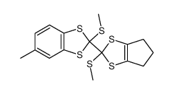 5-methyl-2-(methylthio)-2-(2-(methylthio)-5,6-dihydro-4H-cyclopenta[d][1,3]dithiol-2-yl)benzo[d][1,3]dithiole结构式