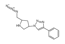 1-[(3S,5S)-5-(azidomethyl)pyrrolidin-3-yl]-4-phenyltriazole Structure