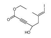ethyl (4S)-4-hydroxy-7-iodo-6-methylhept-6-en-2-ynoate结构式