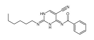 N-[5-cyano-2-(hexylamino)pyrimidin-4-yl]benzamide结构式