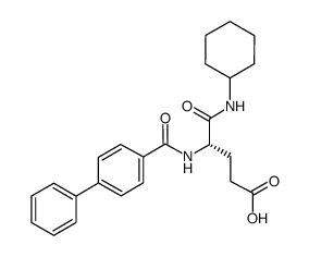 N2-(1,1'-biphenyl-4-ylcarbonyl)-N1-cyclohexyl-L-α-glutamine结构式