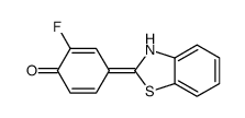 4-(3H-1,3-benzothiazol-2-ylidene)-2-fluorocyclohexa-2,5-dien-1-one结构式