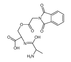 (2S)-2-[[(2R)-2-aminopropanoyl]amino]-3-[2-(1,3-dioxoisoindol-2-yl)acetyl]oxypropanoic acid Structure