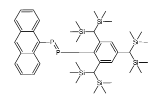 (2,4,6-tris[bis(trimethylsilyl)methyl]phenyl)P=P(9-anthryl)结构式