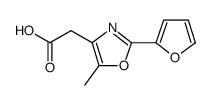 [2-(2-呋喃基)-5-甲基-1,3-恶唑-4-基]乙酸结构式