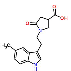 1-[2-(5-Methyl-1H-indol-3-yl)ethyl]-5-oxo-3-pyrrolidinecarboxylic acid Structure