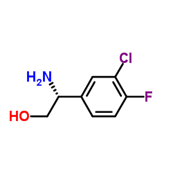 (2R)-2-Amino-2-(3-chloro-4-fluorophenyl)ethanol结构式