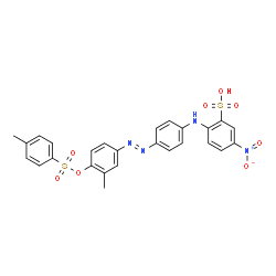 2-[4-[[4-[[(p-tolyl)sulphonyl]oxy]-m-tolyl]azo]anilino]-5-nitrobenzenesulphonic acid Structure