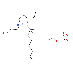 1-(2-aminoethyl)-2-(dimethylheptyl)-3-ethyl-4,5-dihydro-1H-imidazolium ethyl sulphate structure