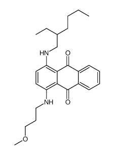 1-[(2-ethylhexyl)amino]-4-[(3-methoxypropyl)amino]anthraquinone结构式