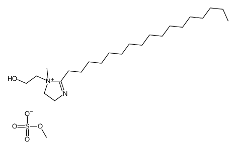 2-heptadecyl-4,5-dihydro-1-(2-hydroxyethyl)-1-methyl-1-H-imidazolium methyl sulphate结构式