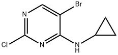 5-溴-2-氯-N-环丙基嘧啶-4-胺结构式