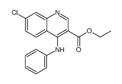 ETHYL 7-CHLORO-4-(PHENYLAMINO)QUINOLINE-3-CARBOXYLATE结构式