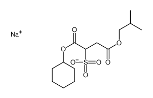 sodium 1-cyclohexyl 4-(2-methylpropyl) sulphonatosuccinate结构式