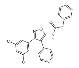 3-(3,5-Dichlorophenyl)-5-(phenylacetylamino)-4-(4-pyridyl)isoxazole结构式