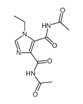 1-ethyl-1H-imidazole-4,5-dicarboxylic acid bis-acetylamide Structure