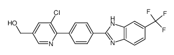 {5-chloro-6-[4-(6-trifluoromethyl-1H-benzoimidazol-2-yl)-phenyl]-pyridin-3-yl}-methanol Structure