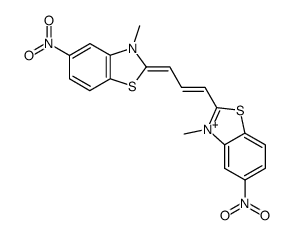 3,3'-Dimethyl-5,5'-dinitro-thiacarbocyanin-methylsulfat结构式