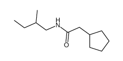 2-cyclopentyl-N-(2-methylbutyl)-acetamide结构式