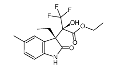 (2R,3R)-ethyl 2-(3-ethyl-5-methyl-2-oxoindolin-3-yl)-3,3,3-trifluoro-2-hydroxypropanoate结构式