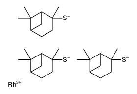 rhodium(3+) 2,6,6-trimethylbicyclo[3.1.1]heptane-2-thiolate structure