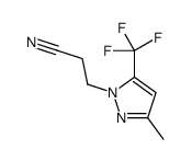 3-[3-Methyl-5-(trifluoromethyl)-1H-pyrazol-1-yl]propanenitrile结构式