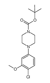 4-(4-chloro-3-methoxy-phenyl)-piperazine-1-carboxylic acid tert-butyl ester Structure