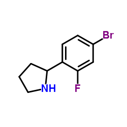 2-(4-Bromo-2-fluorophenyl)pyrrolidine结构式