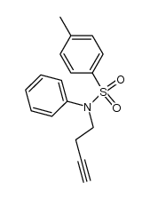 N-but-3-ynyl-4-methyl-N-phenyl-benzenesulfonamide结构式