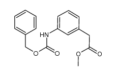 methyl N-((benzyloxycarbonyl-3-amino)-2-phenyl)acetate结构式