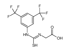 2-[[3,5-bis(trifluoromethyl)phenyl]carbamothioylamino]acetic acid结构式