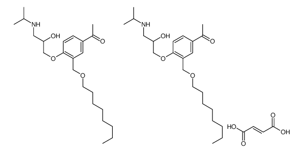 (E)-but-2-enedioic acid,1-[4-[2-hydroxy-3-(propan-2-ylamino)propoxy]-3-(octoxymethyl)phenyl]ethanone Structure