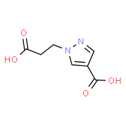 1-(2-Carboxyethyl)-1H-pyrazole-4-carboxylic acid结构式