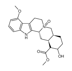 (3β,20α)-17β-Hydroxy-9-methoxy-16β-methoxycarbonylyohimban 4-oxide结构式