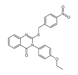 3-(4-ethoxy-phenyl)-2-(4-nitro-benzylsulfanyl)-3H-quinazolin-4-one结构式