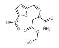 (E)-2-(1-氨基甲酰基-2-((5-硝基呋喃-2-YL)亚甲基)肼基)乙酸乙酯结构式
