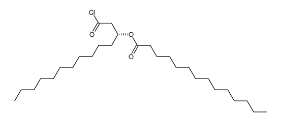 (R)-3-(tetradecanoyloxy)tetradecanoyl chloride结构式