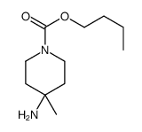 butyl 4-amino-4-methylpiperidine-1-carboxylate结构式