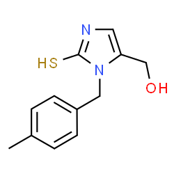 [2-Mercapto-1-(4-methylbenzyl)-1H-imidazol-5-yl]methanol结构式