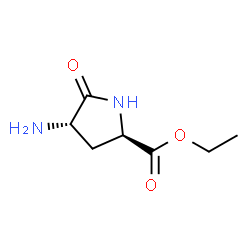 D-Proline, 4-amino-5-oxo-, ethyl ester, (4S)-rel- (9CI)结构式