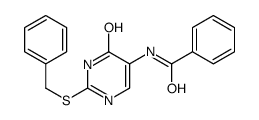 N-(2-benzylsulfanyl-6-oxo-1H-pyrimidin-5-yl)benzamide结构式