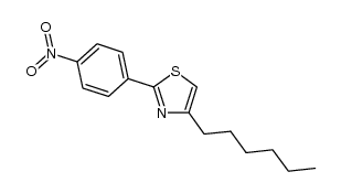 2-(4-nitrophenyl)-4-hexylthiazole Structure