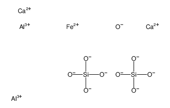 dialuminum,dicalcium,iron(2+),trisilicate,hydrate Structure