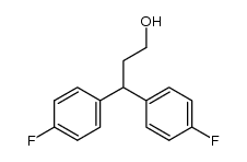 3,3-bis(4-fluorophenyl)-1-propanol结构式