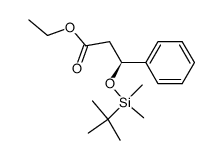 ethyl (S)-(-)-3-(tert-butyldimethylsilyloxy)-3-phenylpropanoate结构式