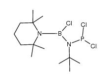 tert-butyl-((chloro(2,2,6,6-tetramethylpiperidino)boryl)amino)phosphorus dichloride Structure